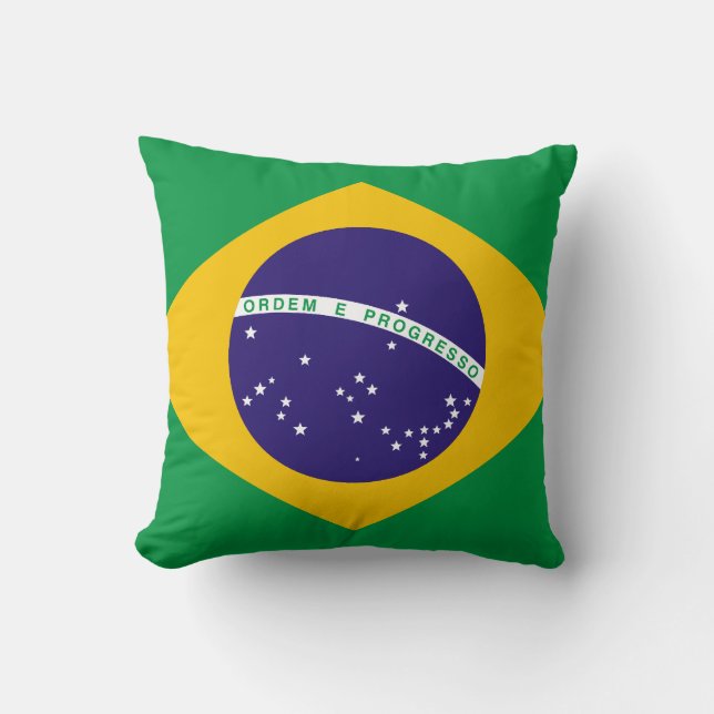 Flagga Brasilien Kudde (Framsida)