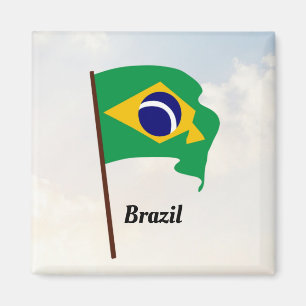 Flagga Brasilien Magnet