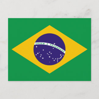 Flagga Brasilien Vykort