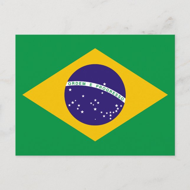 Flagga Brasilien Vykort (Framsida)