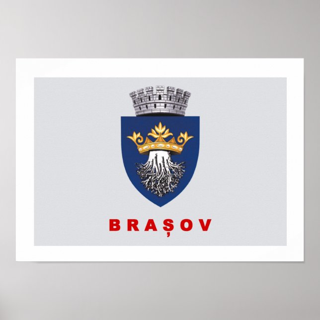 Flagga Brasov Poster (Framsidan)