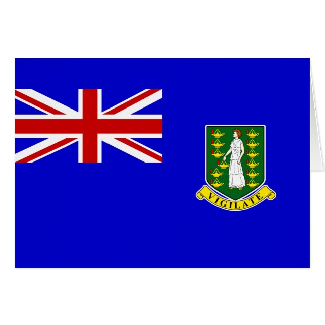 Flagga Brittiska Jungfruöarna Hälsningskort (Framsidan Horizontal)