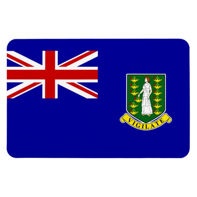 Flagga Brittiska Jungfruöarna Magnet (Horisontell)