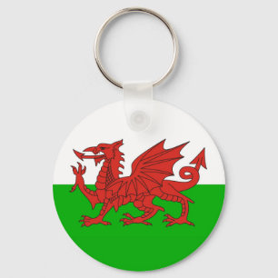 flagga brittiska welsh för wales landdrake nyckelring