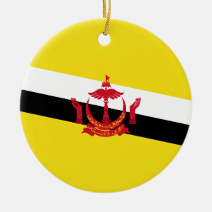 Flagga Brunei Julgransprydnad Keramik