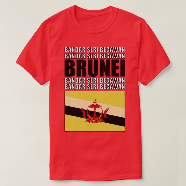 Flagga Brunei T Shirt (Design framsida)