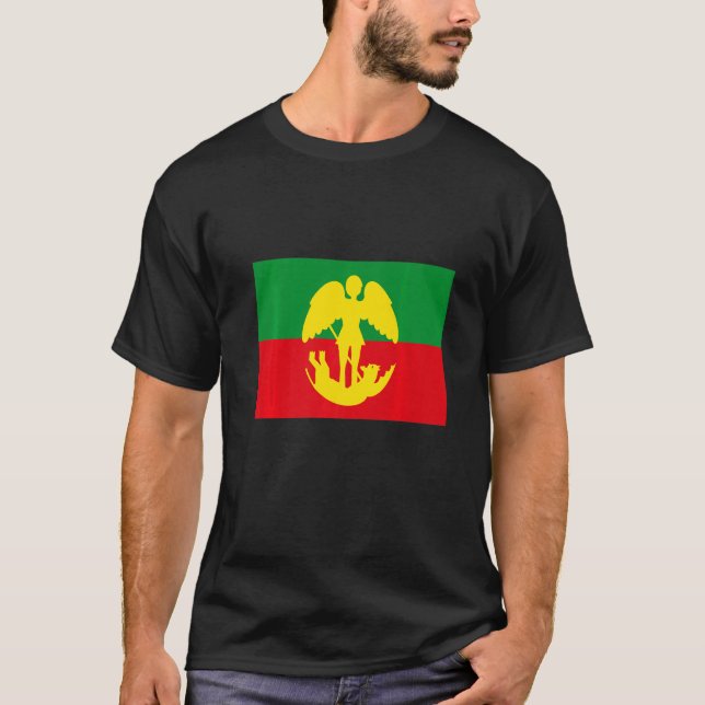 Flagga Bryssel Belgien T Shirt (Framsida)