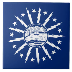 Flagga Buffalo (i New York-staten) Kakelplatta