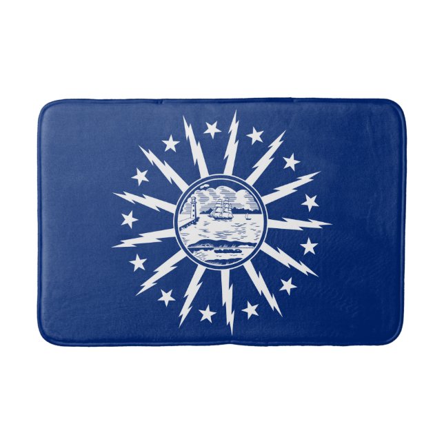 Flagga Buffalo, New York Bathroom Mat Badrumsmatta (Framsidan)