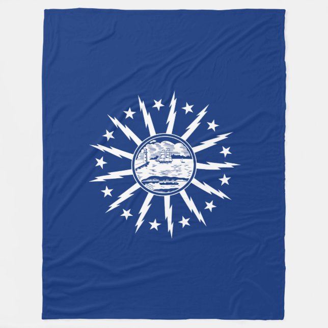 Flagga Buffalo, New York Fleecefilt (Framsidan)
