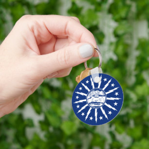 Flagga Buffalo, New York Keychain Nyckelring