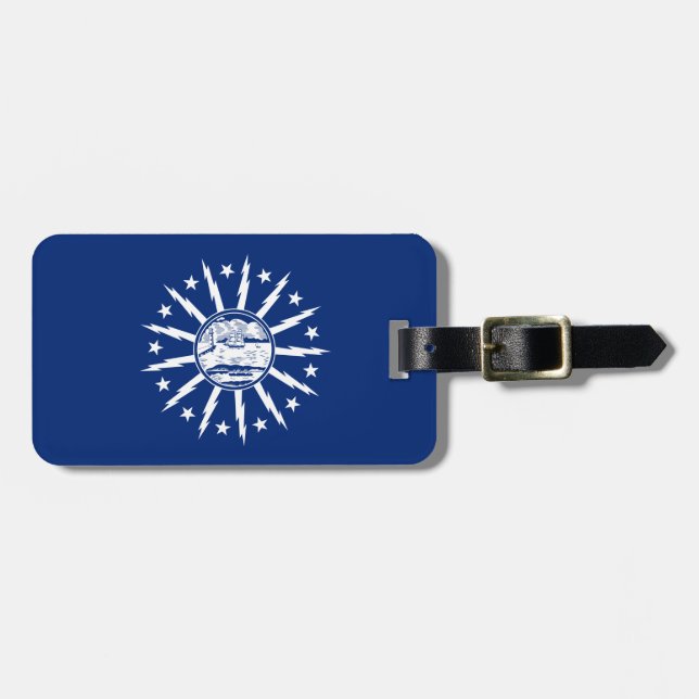 Flagga Buffalo, New York Luggage Tag Bagagebricka (Horisontell Framsida)
