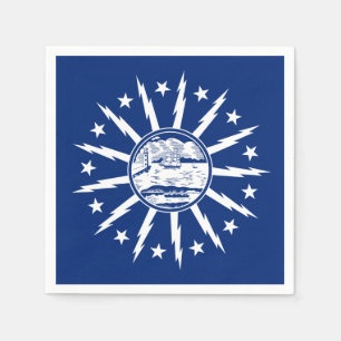 Flagga Buffalo, New York Napkins Pappersservett