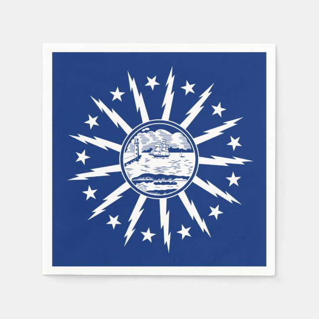 Flagga Buffalo, New York Napkins Pappersservett (Framsidan)