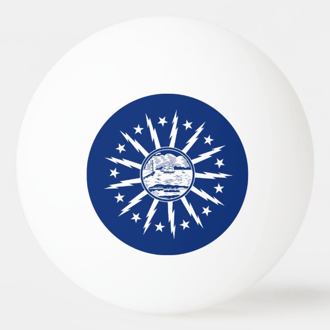 Flagga Buffalo, New York Ping-Pong Ball Pingisboll (Framsidan)