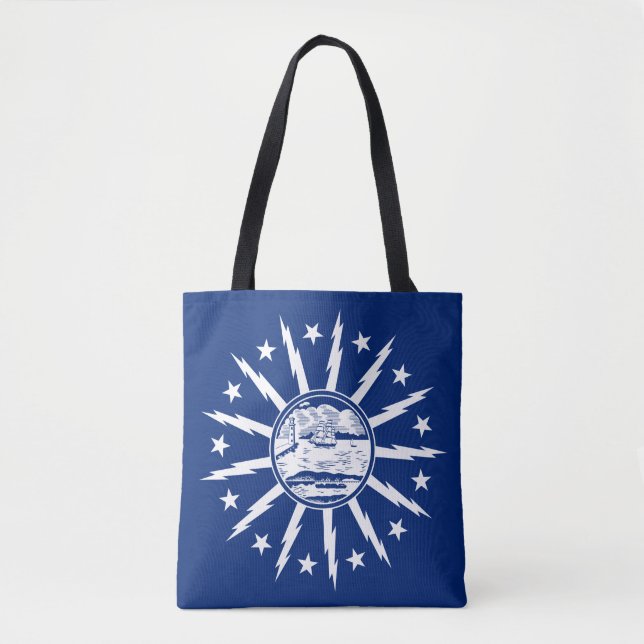 Flagga Buffalo, New York Tote Bag Tygkasse (Framsida)