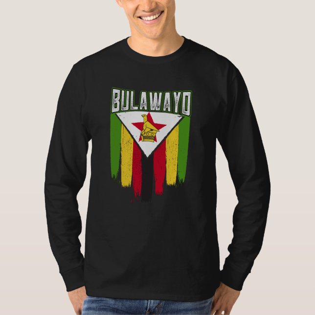 Flagga Bulawayo Zimbabwe T Shirt (Framsida)