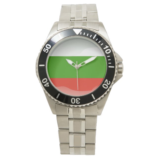 Flagga Bulgarien Armbandsur (Framsida)