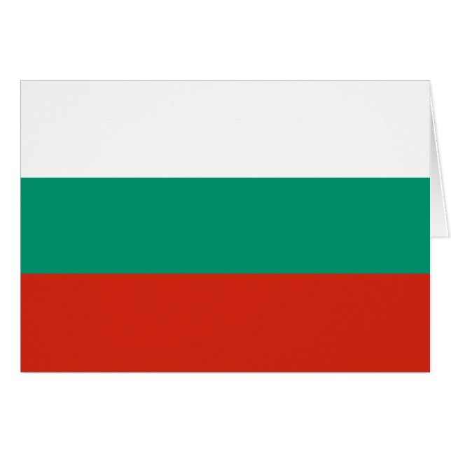 Flagga Bulgarien Hälsningskort (Framsidan Horizontal)