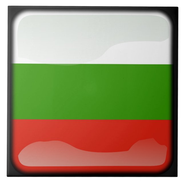 Flagga Bulgarien Kakelplatta (Framsidan)