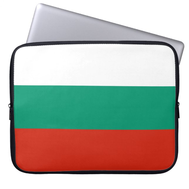 Flagga Bulgarien Laptop Fodral (Framsidan)