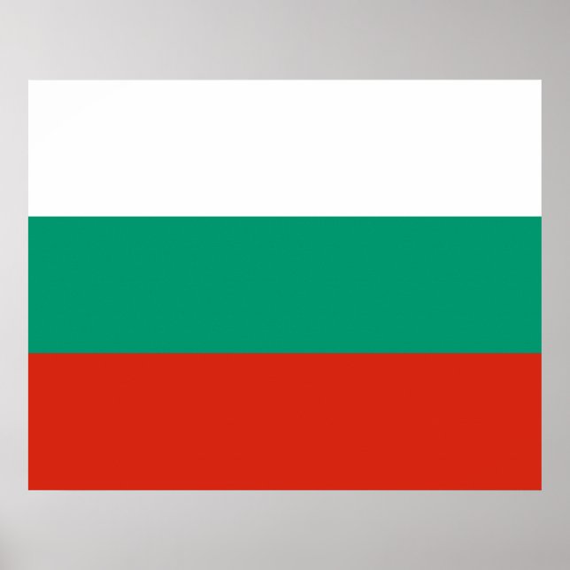 Flagga Bulgarien Poster (Framsidan)