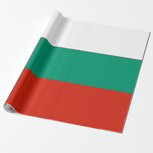 Flagga Bulgarien Presentpapper (Utrullad)