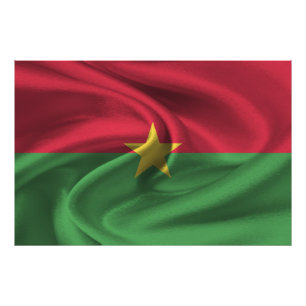 Flagga Burkina Faso Fototryck