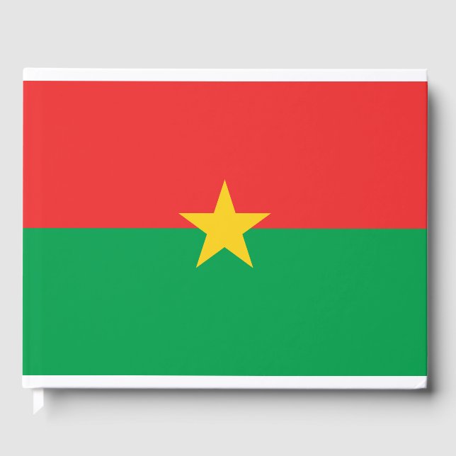 Flagga Burkina Faso Gästböcker (Framsida)