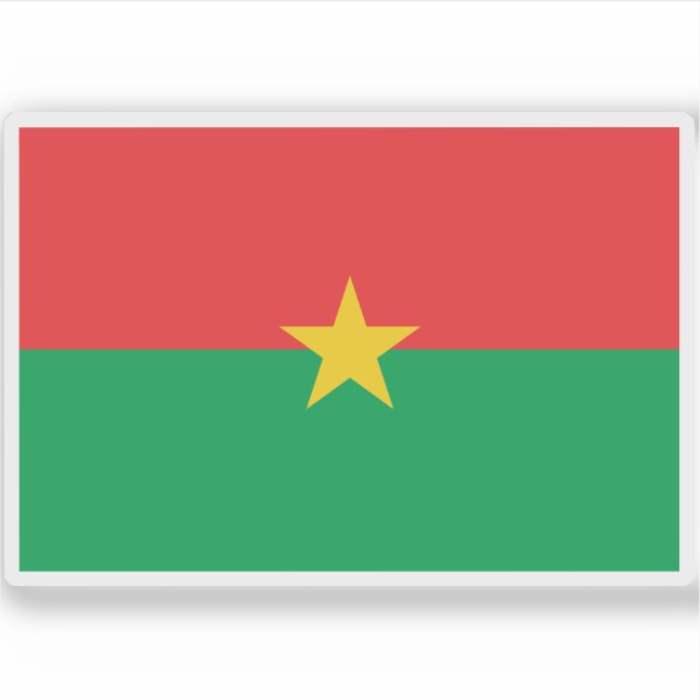 Flagga Burkina Faso Klistermärken (Framsida)