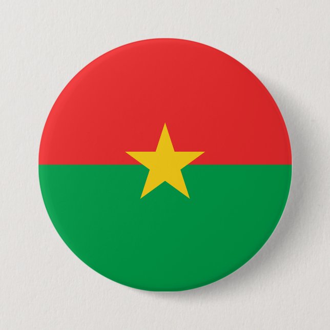 Flagga Burkina Faso Knapp (Framsida)