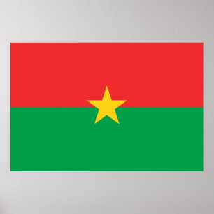 Flagga Burkina Faso Poster