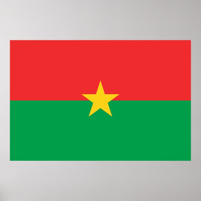 Flagga Burkina Faso Poster (Framsidan)
