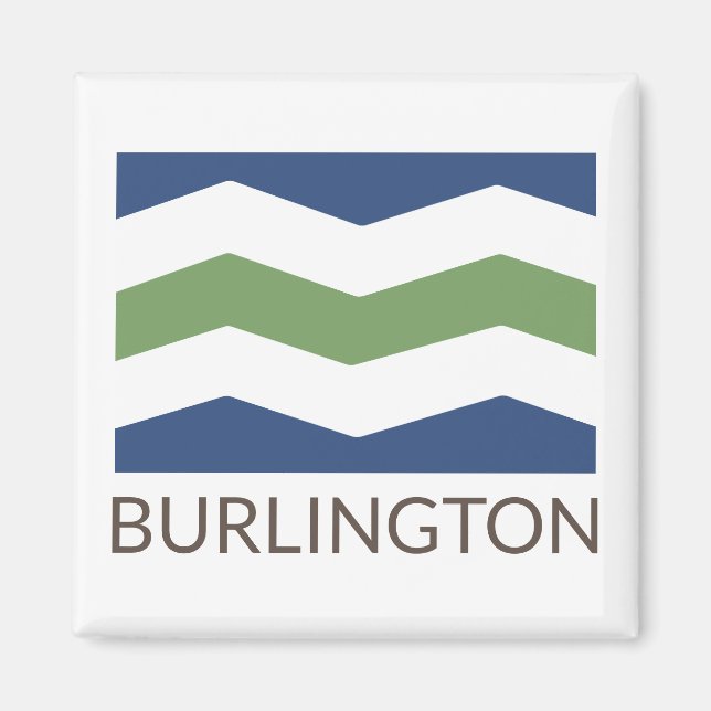 Flagga Burlington, Vermont Magnet (Framsidan)