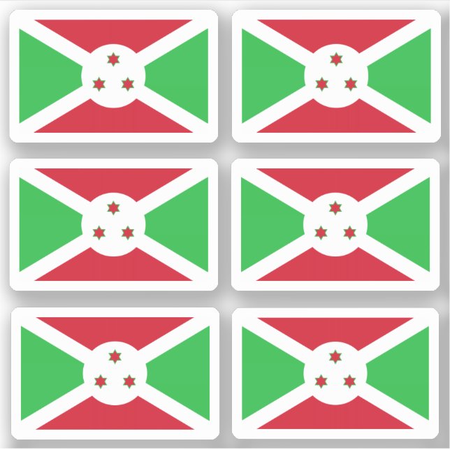 Flagga Burundi - en samling dekal (Framsida)