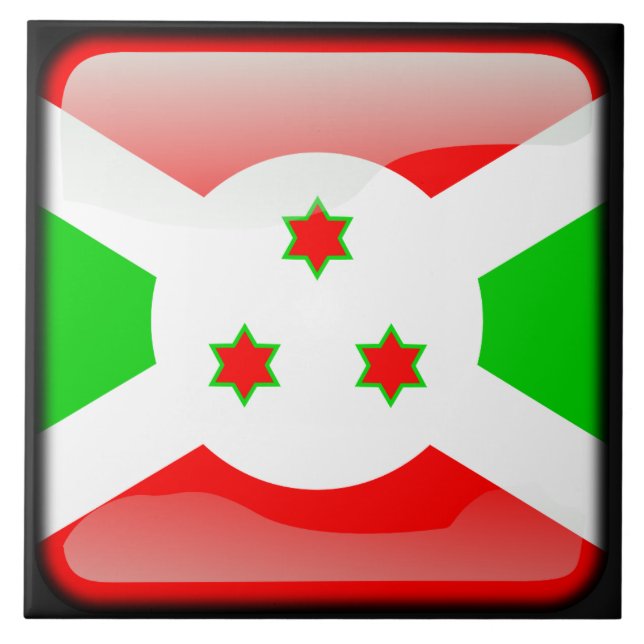 Flagga Burundi Kakelplatta (Framsidan)