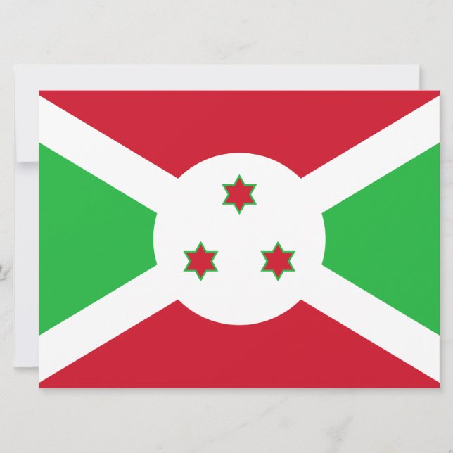 Flagga Burundi Kort (Framsida)