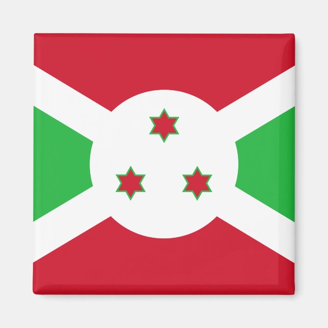 Flagga Burundi Magnet (Framsidan)