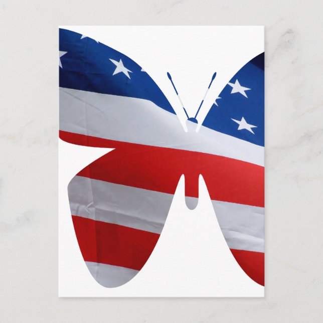 flagga butterfly vykort (Framsida)