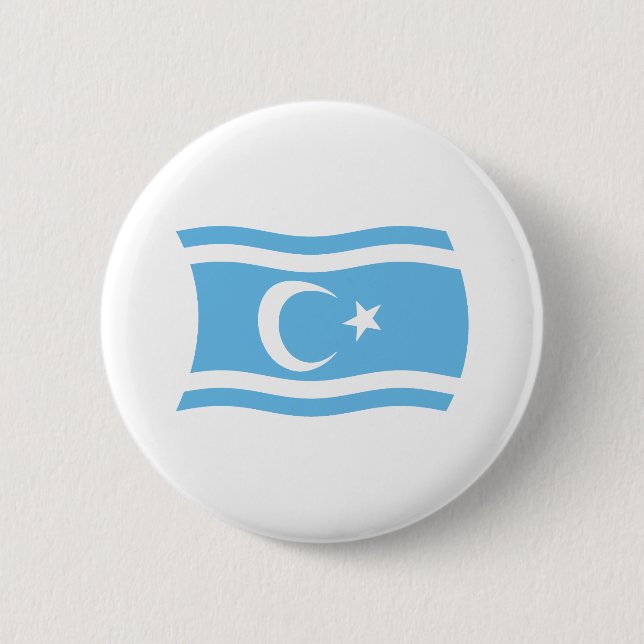 Flagga Button för irakiska turkmener Knapp (Framsida)
