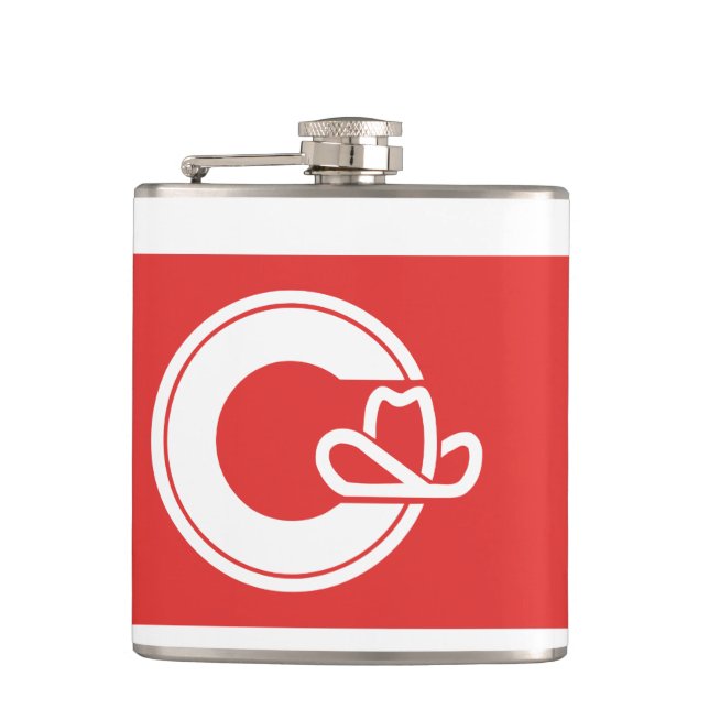 Flagga Calgary, Alberta Flask Fickplunta (Framsidan)