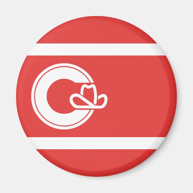 Flagga Calgary, Alberta Magnet (Framsidan)