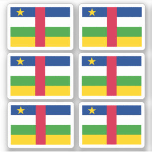 Flagga Centralafrikanska republiken - en samling Klistermärken