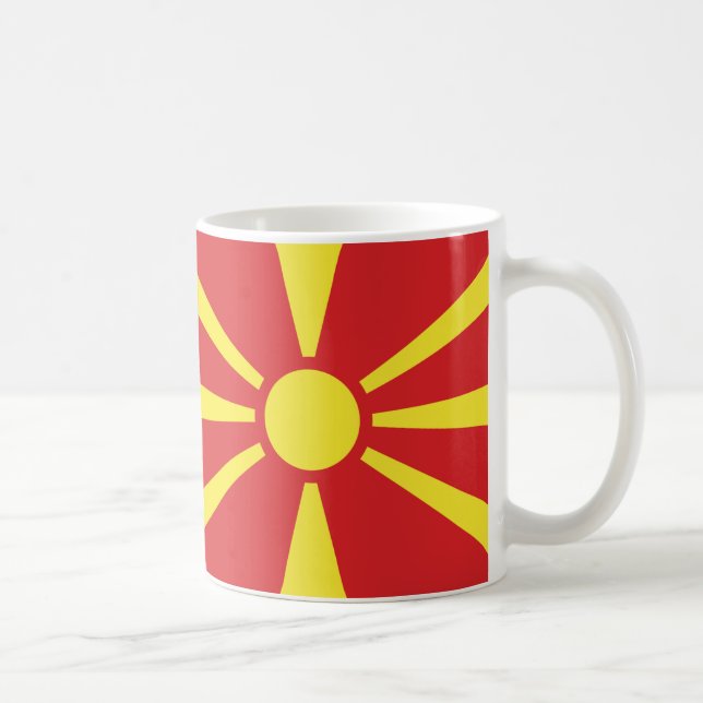 Flagga Ceramic Mugg i norra Makedonien (Höger)