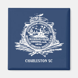 Flagga Charleston, South Carolina Magnet