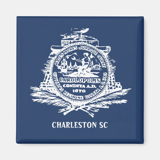 Flagga Charleston, South Carolina Magnet (Framsidan)
