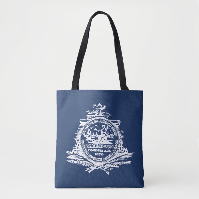 Flagga Charleston, South Carolina Tote Bag Tygkasse (Framsida)