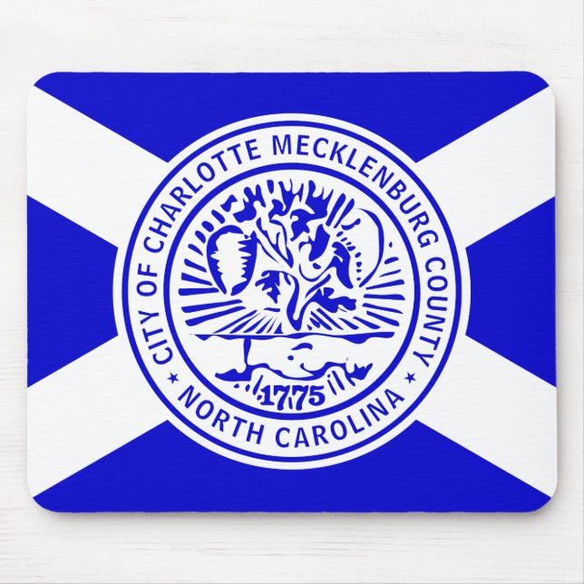 Flagga Charlotte, North Carolina Musmatta (Framsidan)
