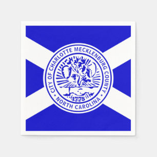 Flagga Charlotte, North Carolina Pappersservett