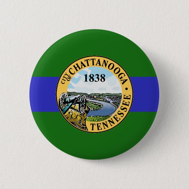 Flagga Chattanooga, Tennessee Button Knapp (Framsida)